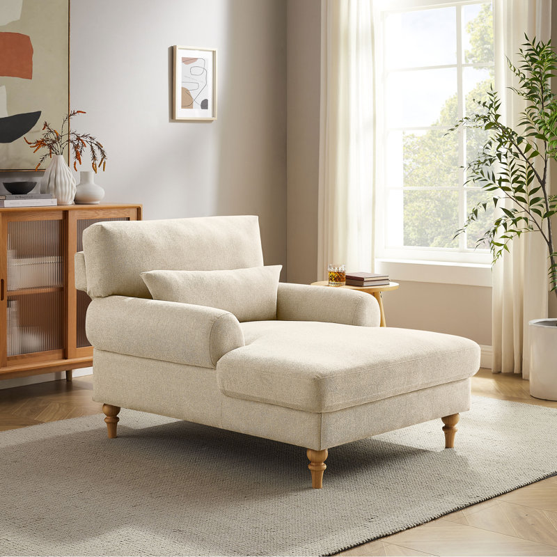 Nasaria Upholstered Chaise Lounge Winston Porter
